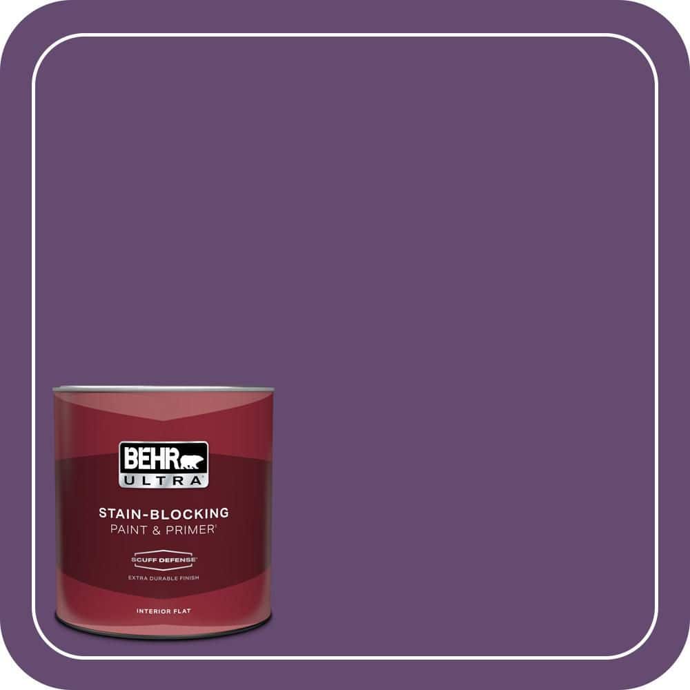 BEHR ULTRA 1 qt. #S-G-670 Deep Violet Extra Durable Flat Interior Paint & Primer