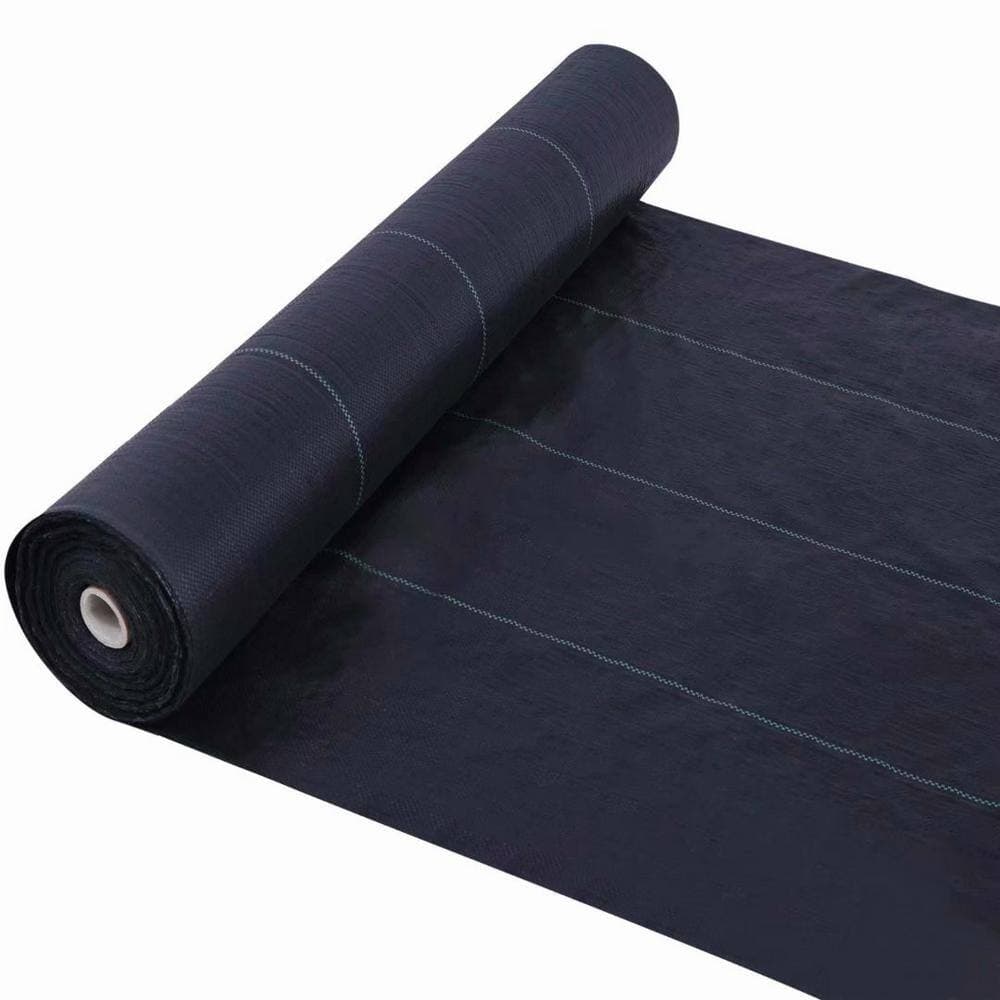 Wellco 16 ft. x 300 ft. Black Silt Fence Fabric Rolls Heavy-Duty Dot Black Backed Silt Fence For Weeds Block