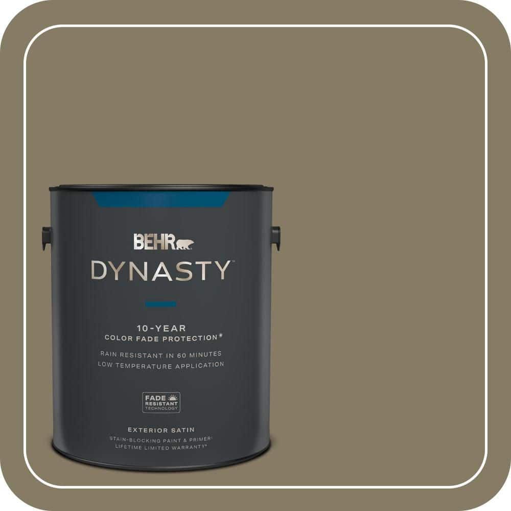 BEHR DYNASTY 1 gal. #PPU8-24 Deserted Island Satin Enamel Exterior Stain-Blocking Paint & Primer