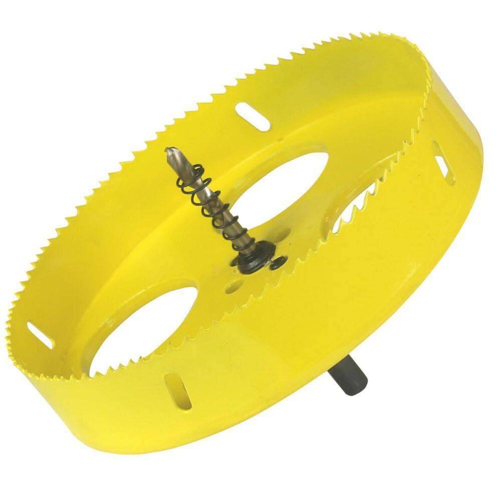 Unbranded 7 in. Bi-Metal Hole Saw with Arbor Mandrel for Wood Soft Metal Drywall Plasterboard Plywood 178mm (3)