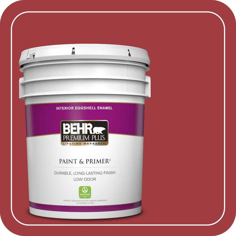 BEHR PREMIUM PLUS 5 gal. #S-G-150 Ruby Ring Eggshell Enamel Low Odor Interior Paint & Primer