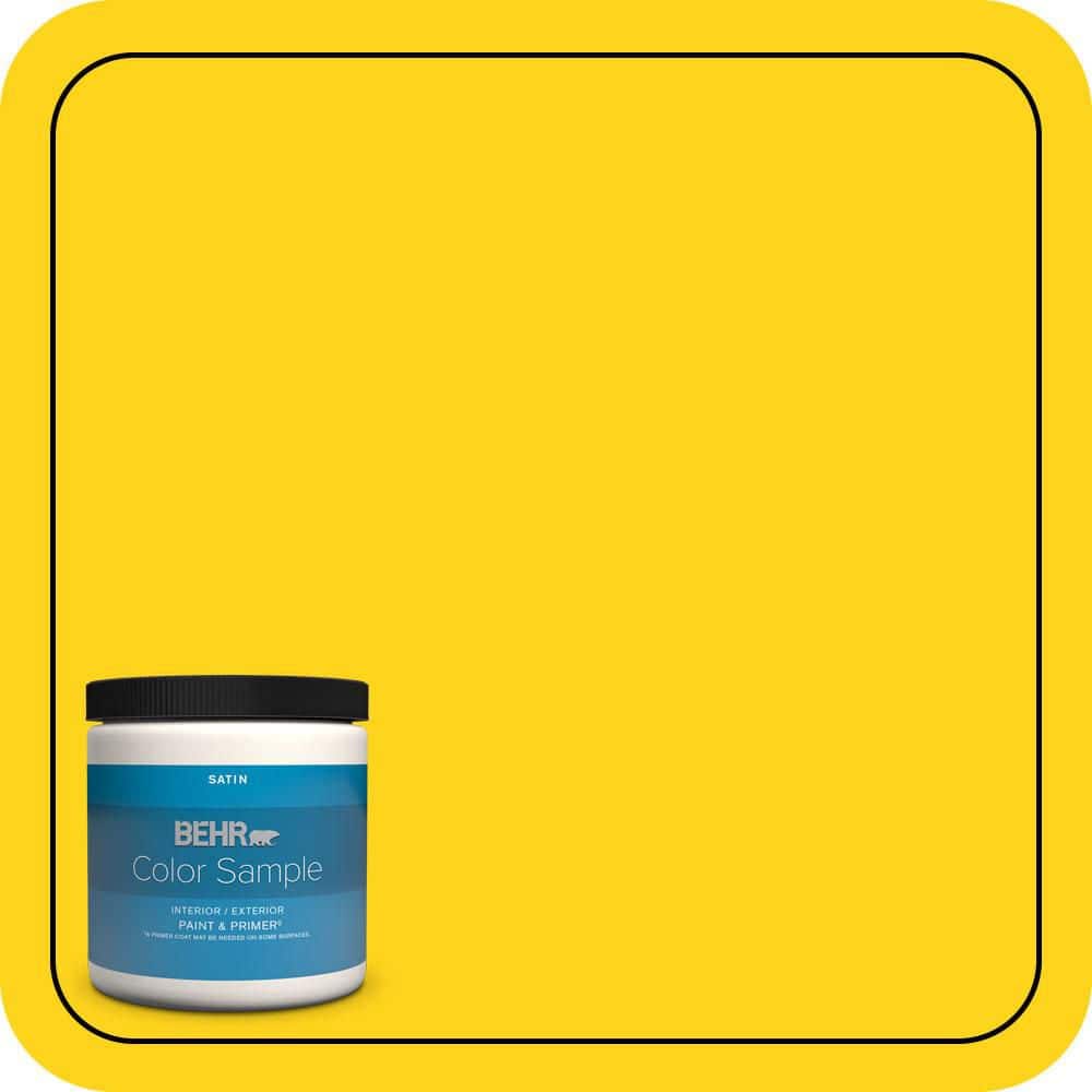 BEHR PREMIUM PLUS #S-G-390 Lemon Zest Enamel Low Odor & Primer (1)