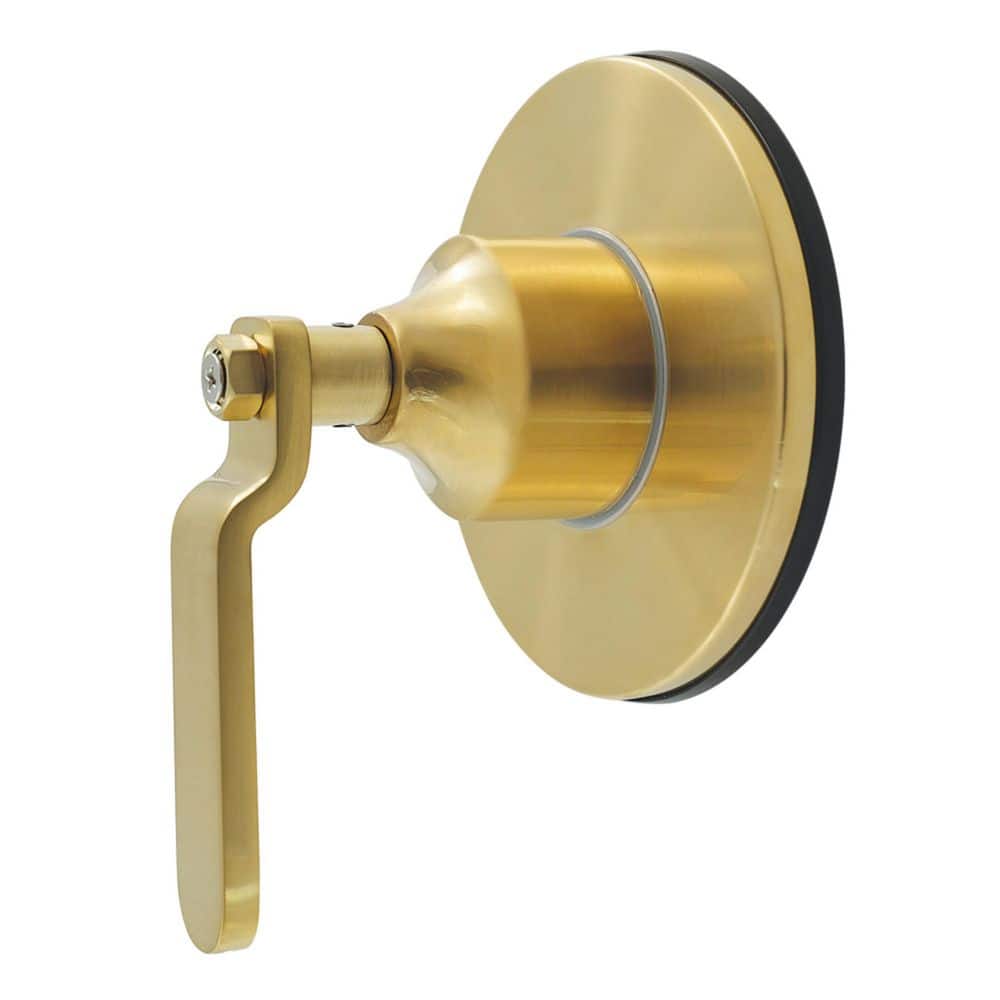 Kingston Brass Whitaker 3/4 in. Single-Handle 1-Hole Wall Mount 6-Way Diverter Valve with Trim Kit in Brushed Brass (1)