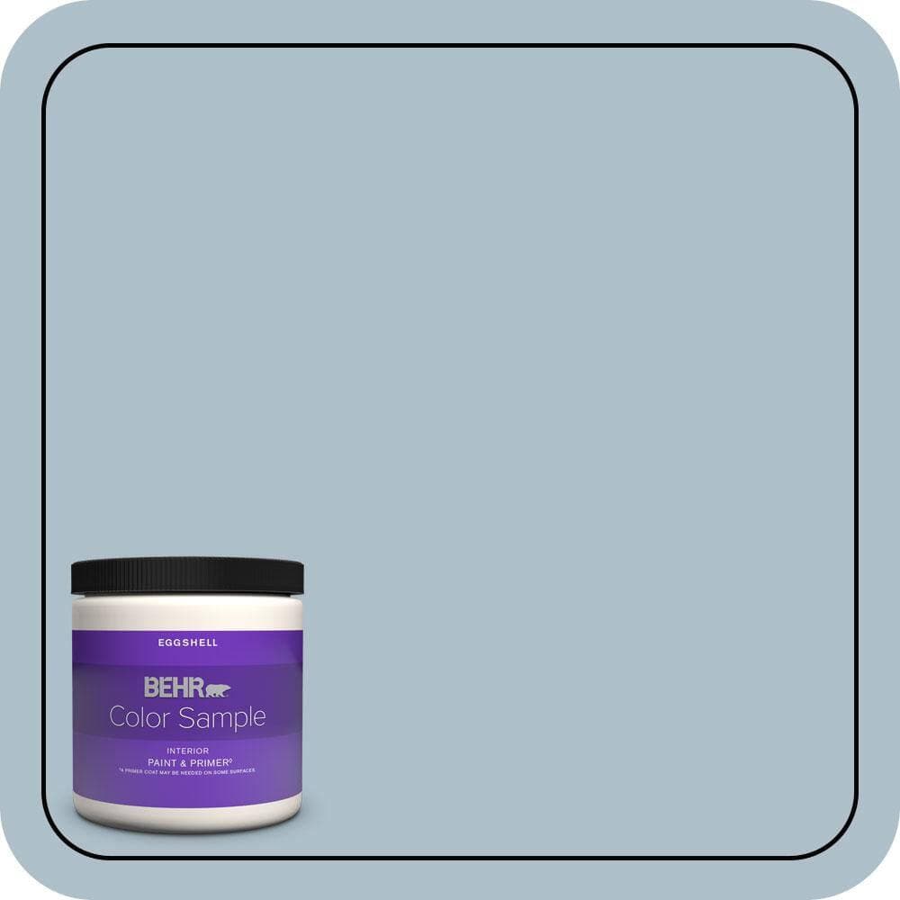BEHR PREMIUM PLUS 8 oz. #570E-3 Liberty Gray Eggshell Enamel Interior Paint & Primer Color Sample