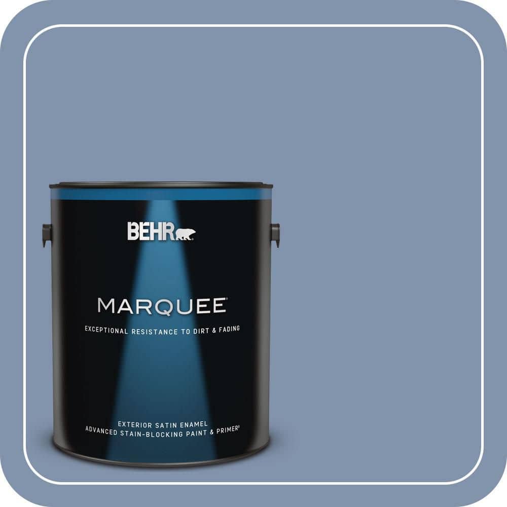 BEHR MARQUEE 1 gal. #T16-13 Stratus Satin Enamel Exterior Paint & Primer