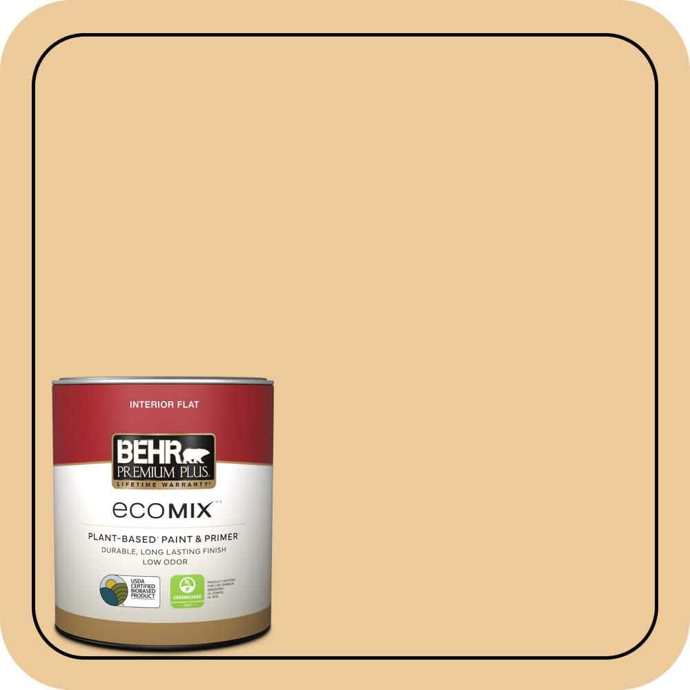 BEHR PREMIUM PLUS 1 qt. #M270-4 Filtered Moon Flat EcoMix Plant-Based Interior Paint & Primer