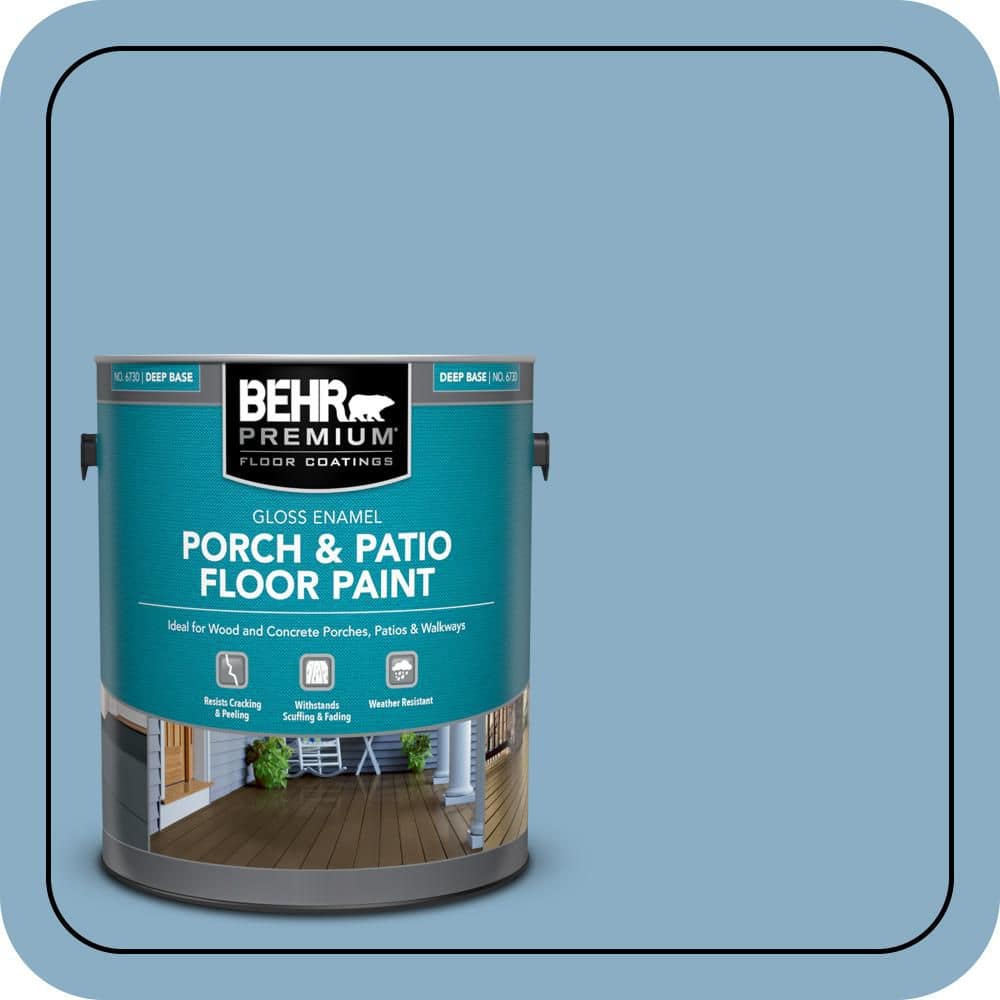 BEHR PREMIUM 1 gal. #S500-4 Chilly Blue Gloss Enamel Interior/Exterior Porch and Patio Floor Paint