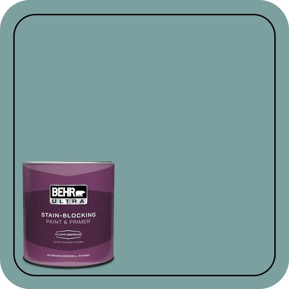 BEHR ULTRA 1 qt. #S440-4 Tower Bridge Extra Durable Eggshell Enamel Interior Paint & Primer