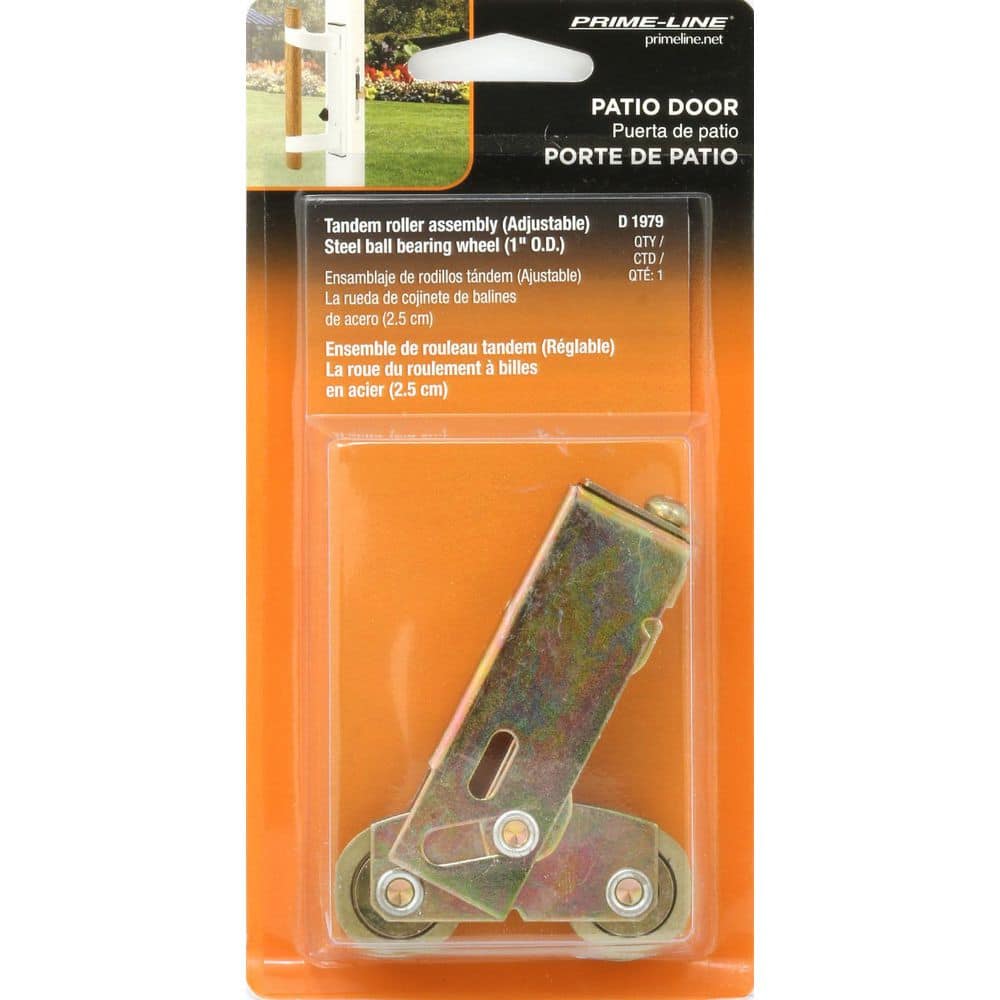 Prime-Line 1 in., Steel, Sliding Door Tandem Roller Assembly (3)