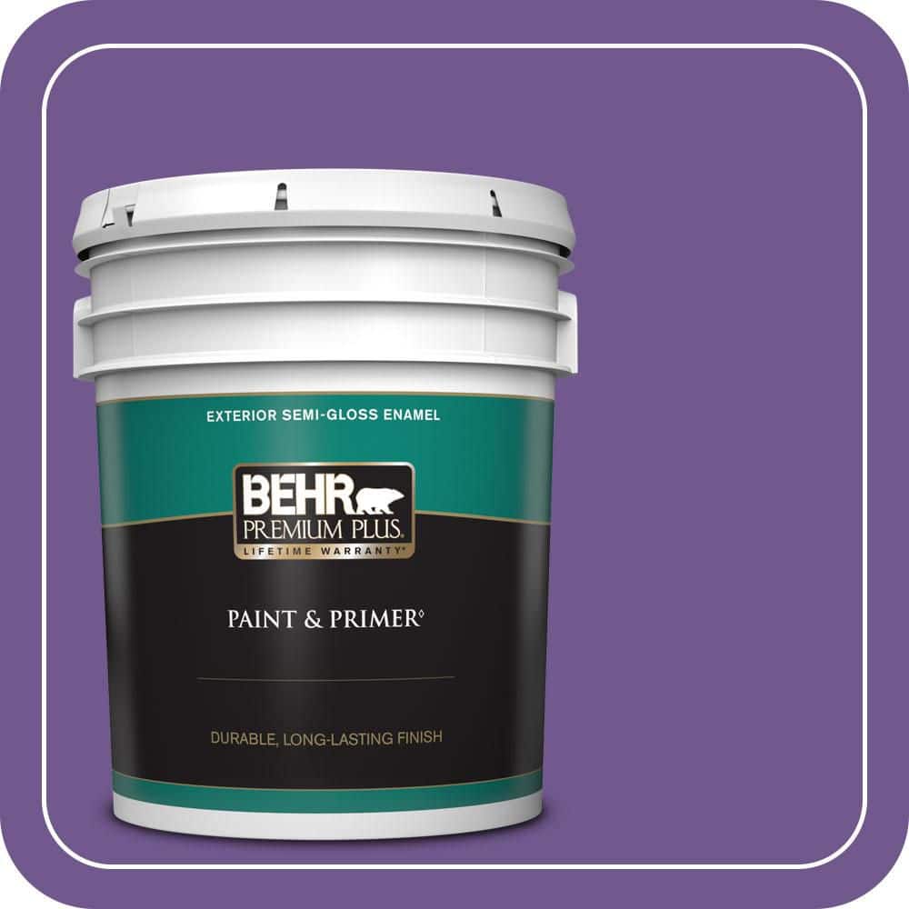 BEHR PREMIUM PLUS 5 gal. #P570-6 Classic Waltz Semi-Gloss Enamel Exterior Paint & Primer