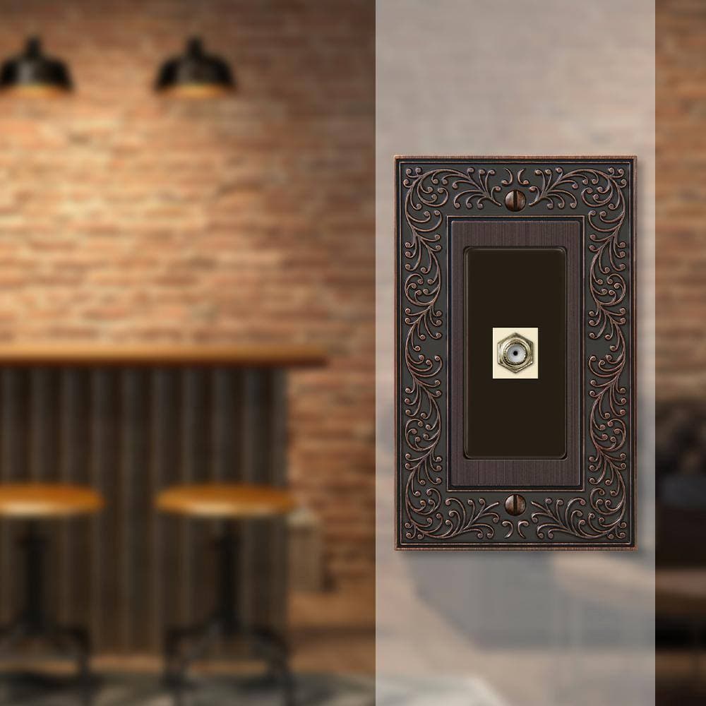 AMERELLE English Garden Gang Coax Metal Wall Plate (2)
