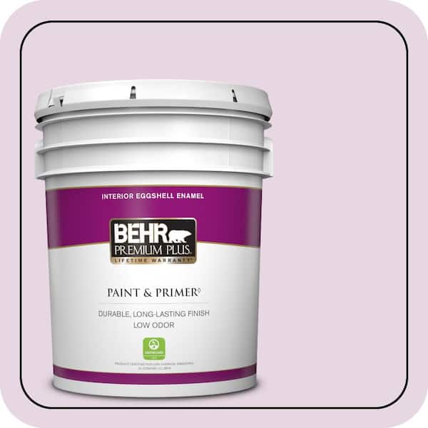 BEHR PREMIUM PLUS 5 gal. #CE-03 Unfading Dusk Eggshell Enamel Low Odor Interior Paint & Primer (2)