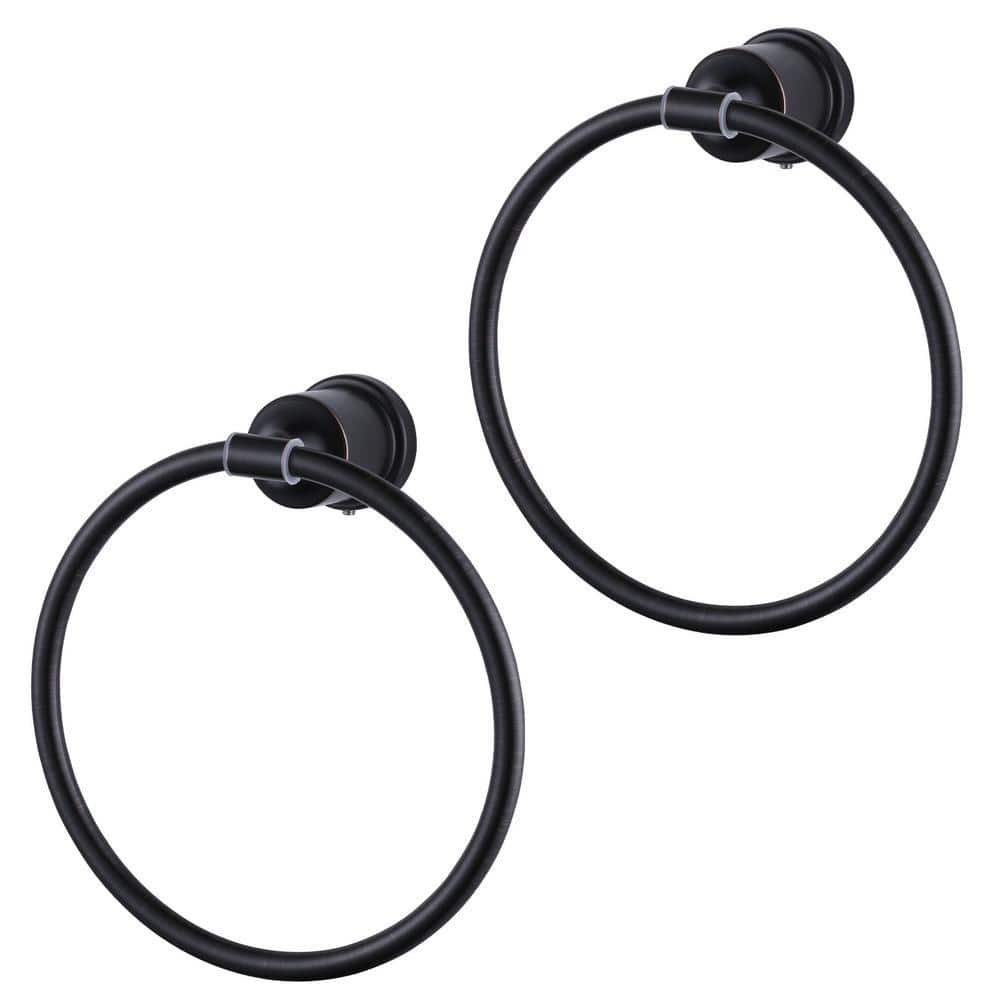 ARCORA Wall Mounted Round Closed Towel Ring Bath Hardware Accessory in Oil Rubbed Bronze (1)