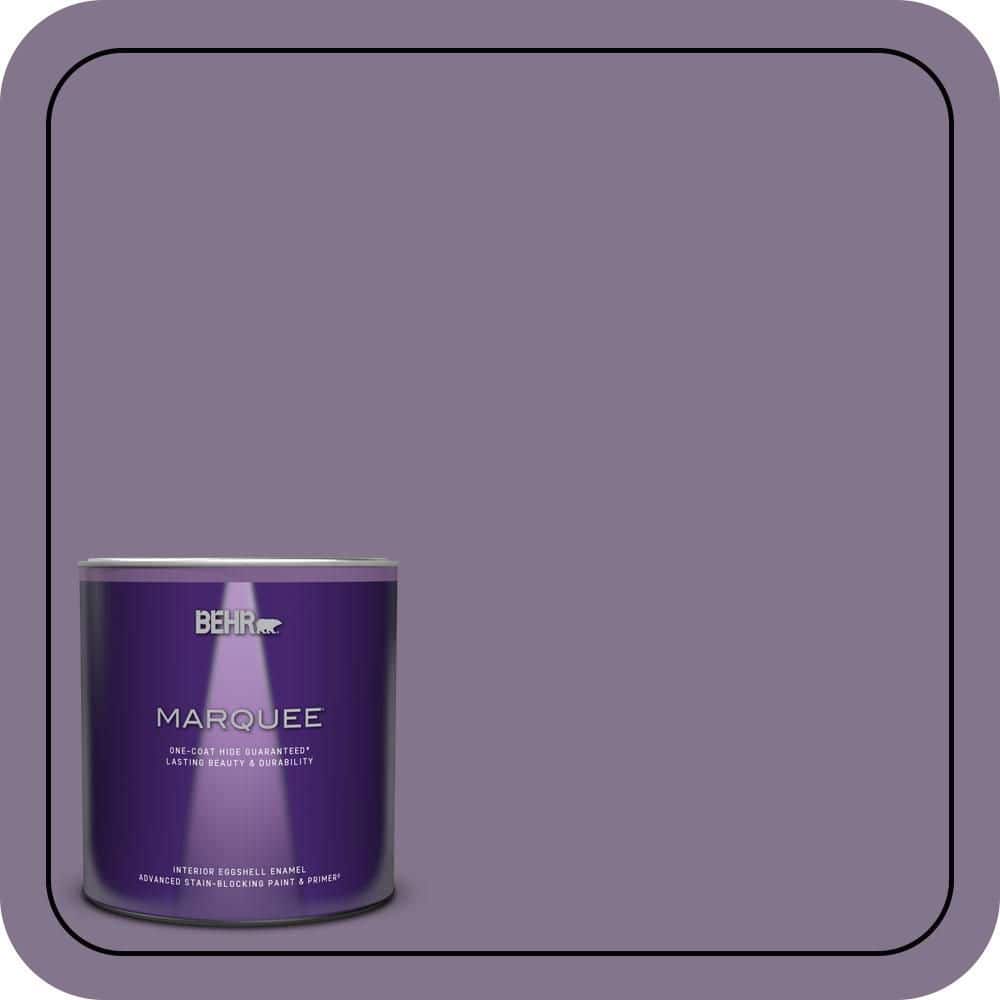 BEHR MARQUEE 1 qt. #S100-5 Purple Potion One-Coat Hide Eggshell Enamel Interior Paint & Primer (1)