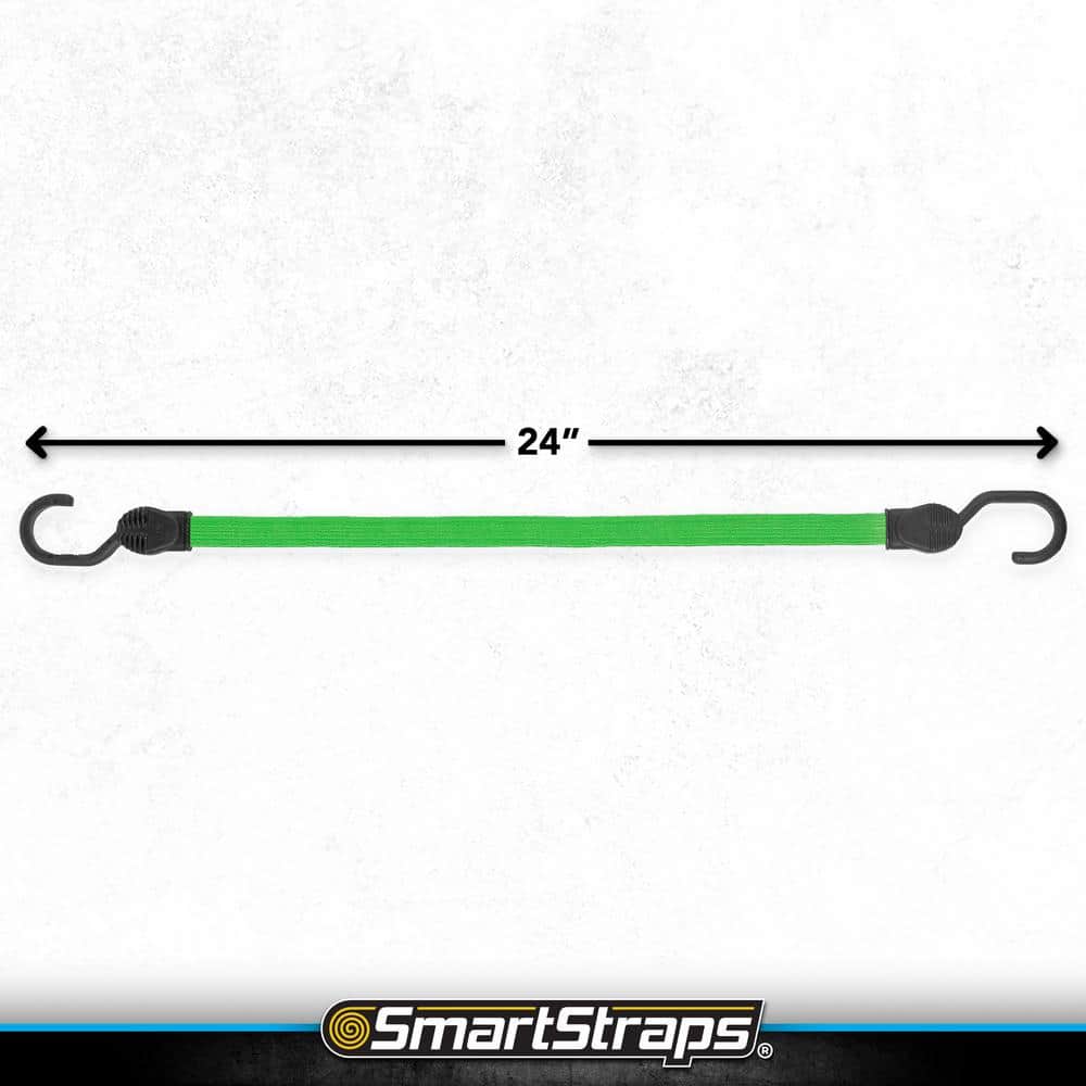 SmartStraps Flat Strap Bungee Cord with Hooks - pack (3)