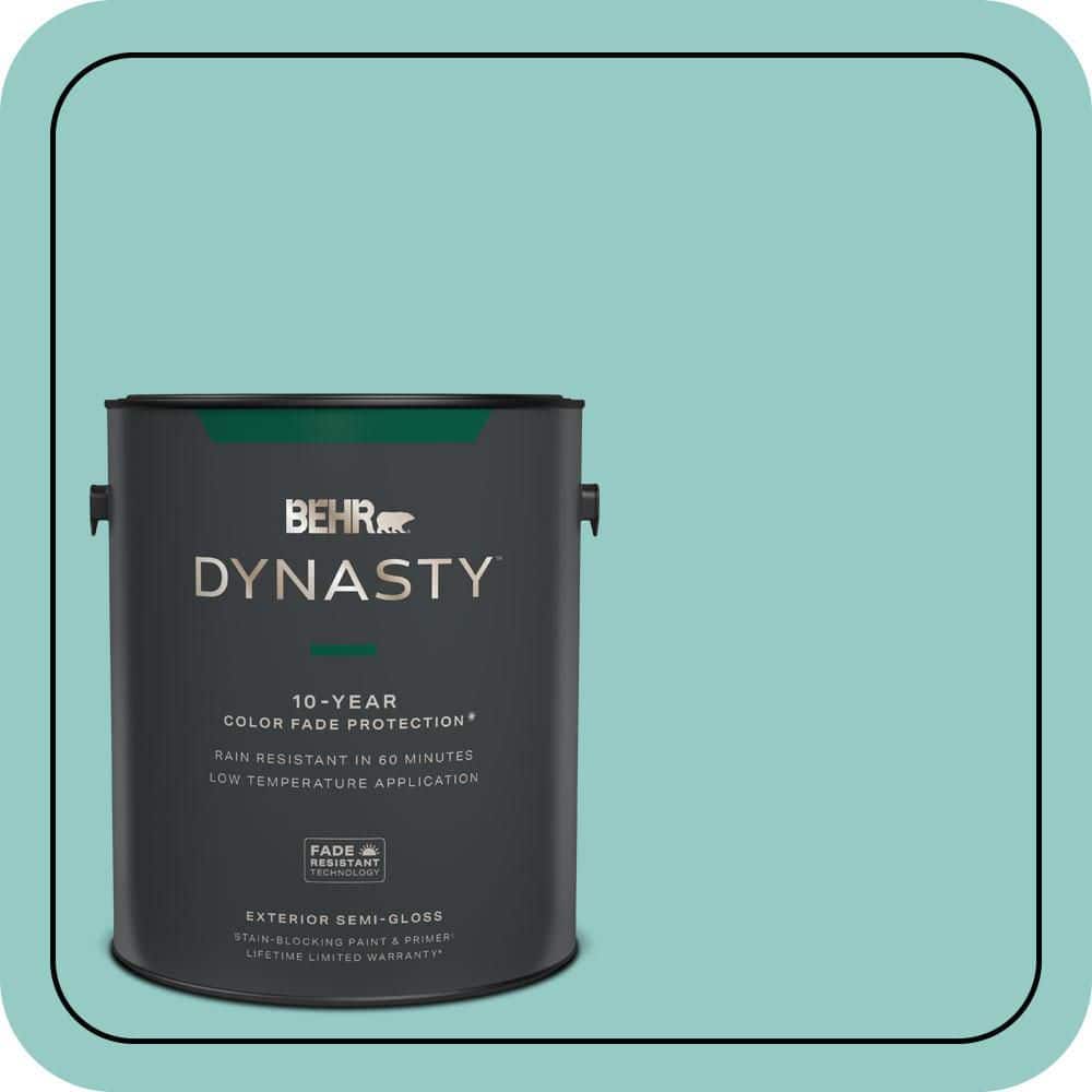 BEHR DYNASTY 1 gal. #500D-4 Jamaica Bay Semi-Gloss Enamel Exterior Stain-Blocking Paint & Primer