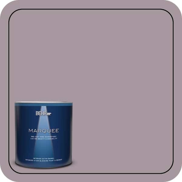 BEHR MARQUEE 1 qt. #N110-3 Fig Preserves One-Coat Hide Satin Enamel Interior Paint & Primer (2)