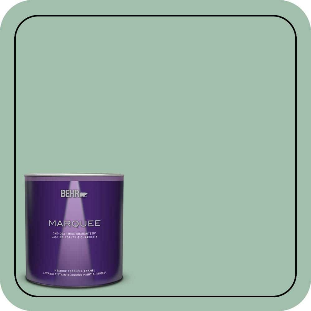 BEHR MARQUEE 1 qt. #MQ6-13 Spring Reflection One-Coat Hide Eggshell Enamel Interior Paint & Primer