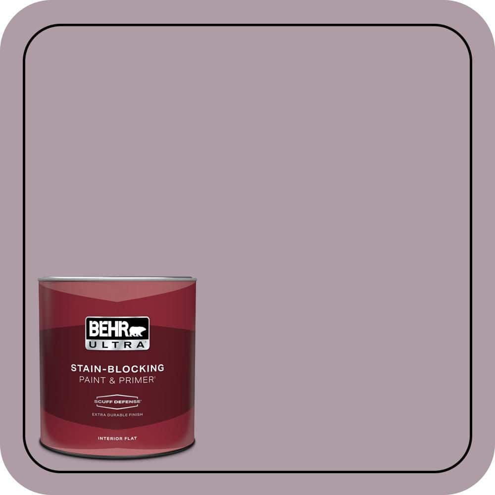 BEHR ULTRA 1 qt. #PMD-34 Wild Lilac Extra Durable Flat Interior Paint & Primer