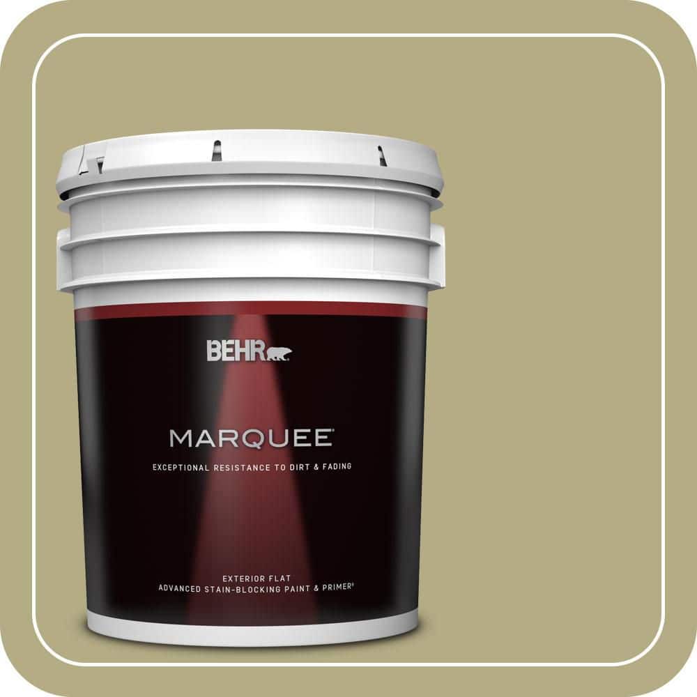 BEHR MARQUEE 5 gal. #PPU9-08 Tarragon Tease Flat Exterior Paint & Primer