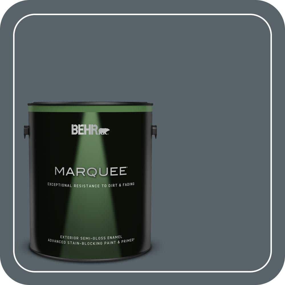 BEHR MARQUEE 1 gal. #N490-6 Calligraphy Semi-Gloss Enamel Exterior Paint & Primer