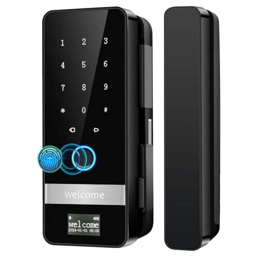 Unbranded Smart Glass Door Lock Biometric Fingerprint Keyless Entry Sliding Door Lock with App Control for Office Home Store