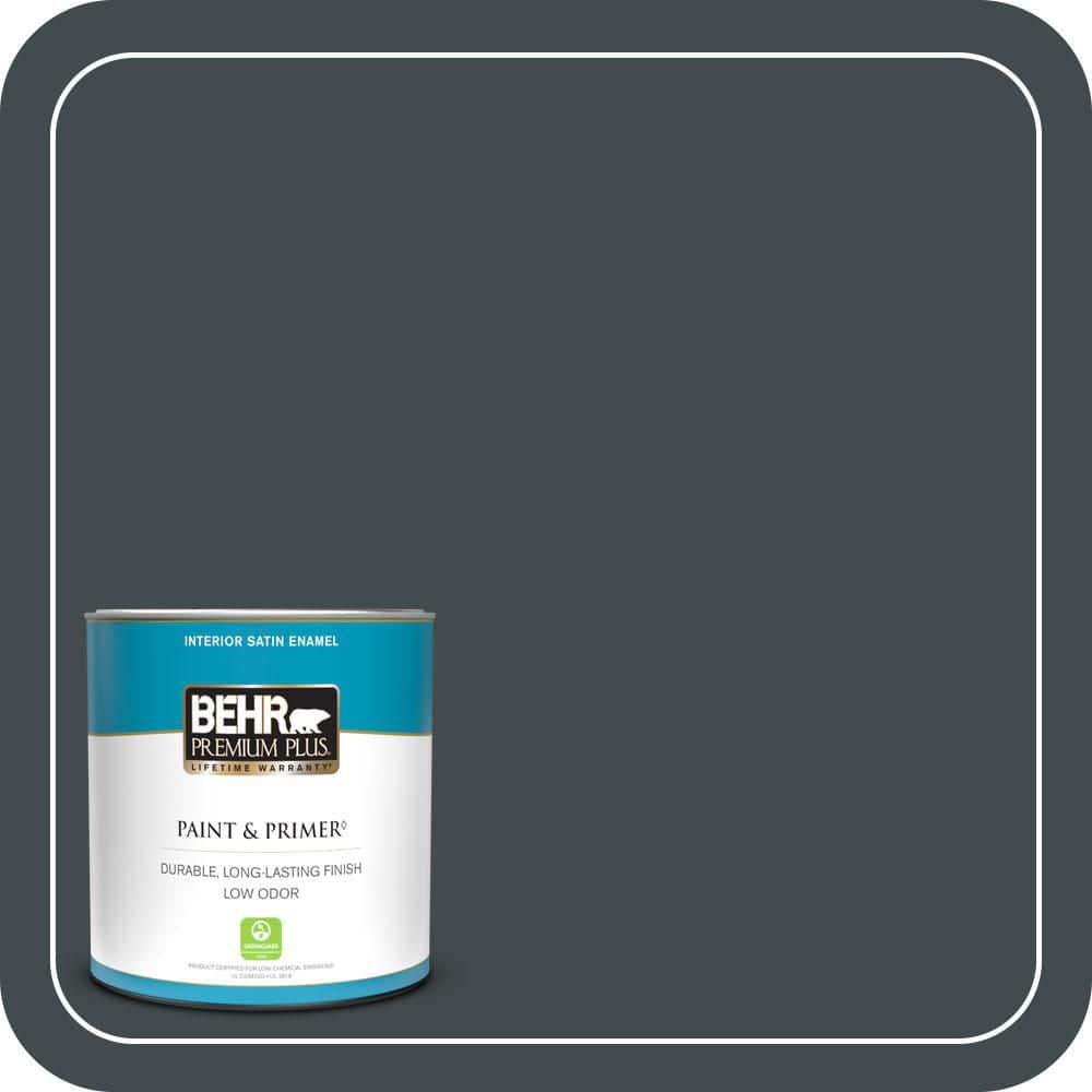 BEHR PREMIUM PLUS #730F-7 Black Sable Enamel Low Odor & Primer