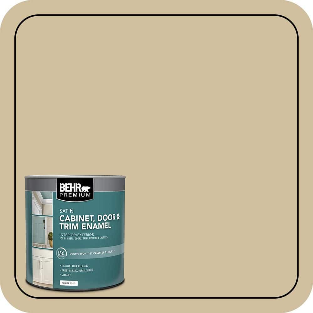 BEHR PREMIUM 1 qt. #S320-3 Final Straw Satin Enamel Interior/Exterior Cabinet, Door & Trim Paint (1)