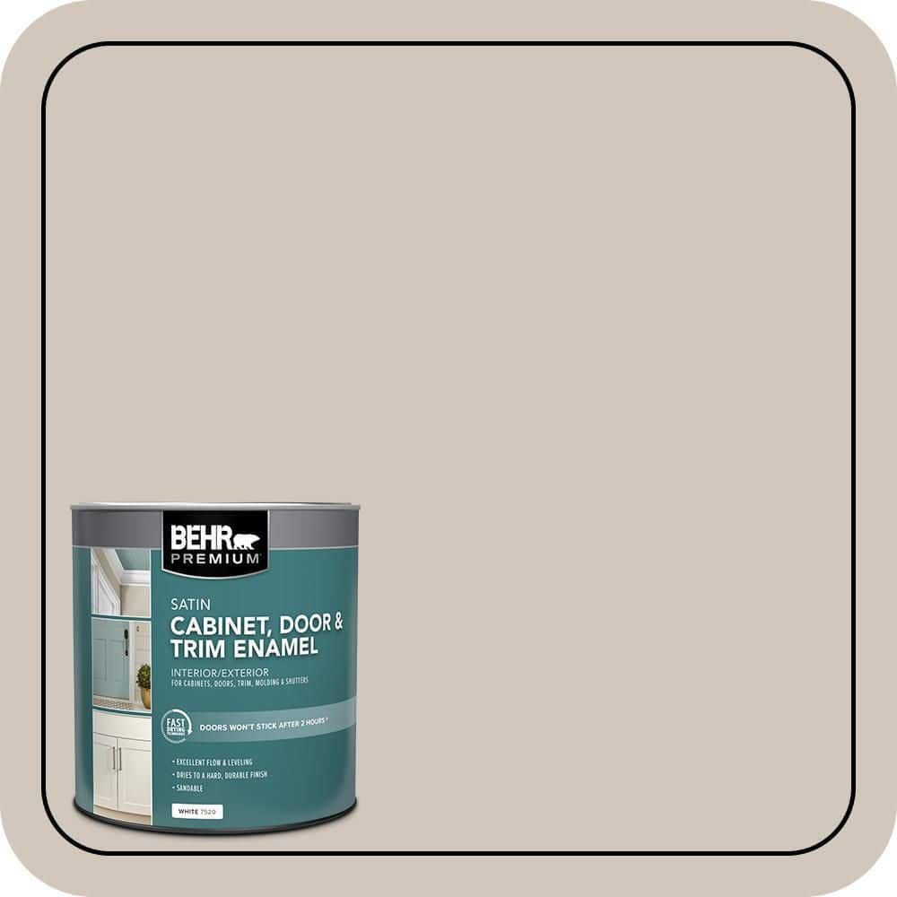 BEHR PREMIUM 1 qt. #N210-2 Cappuccino Froth Satin Enamel Interior/Exterior Cabinet, Door & Trim Paint