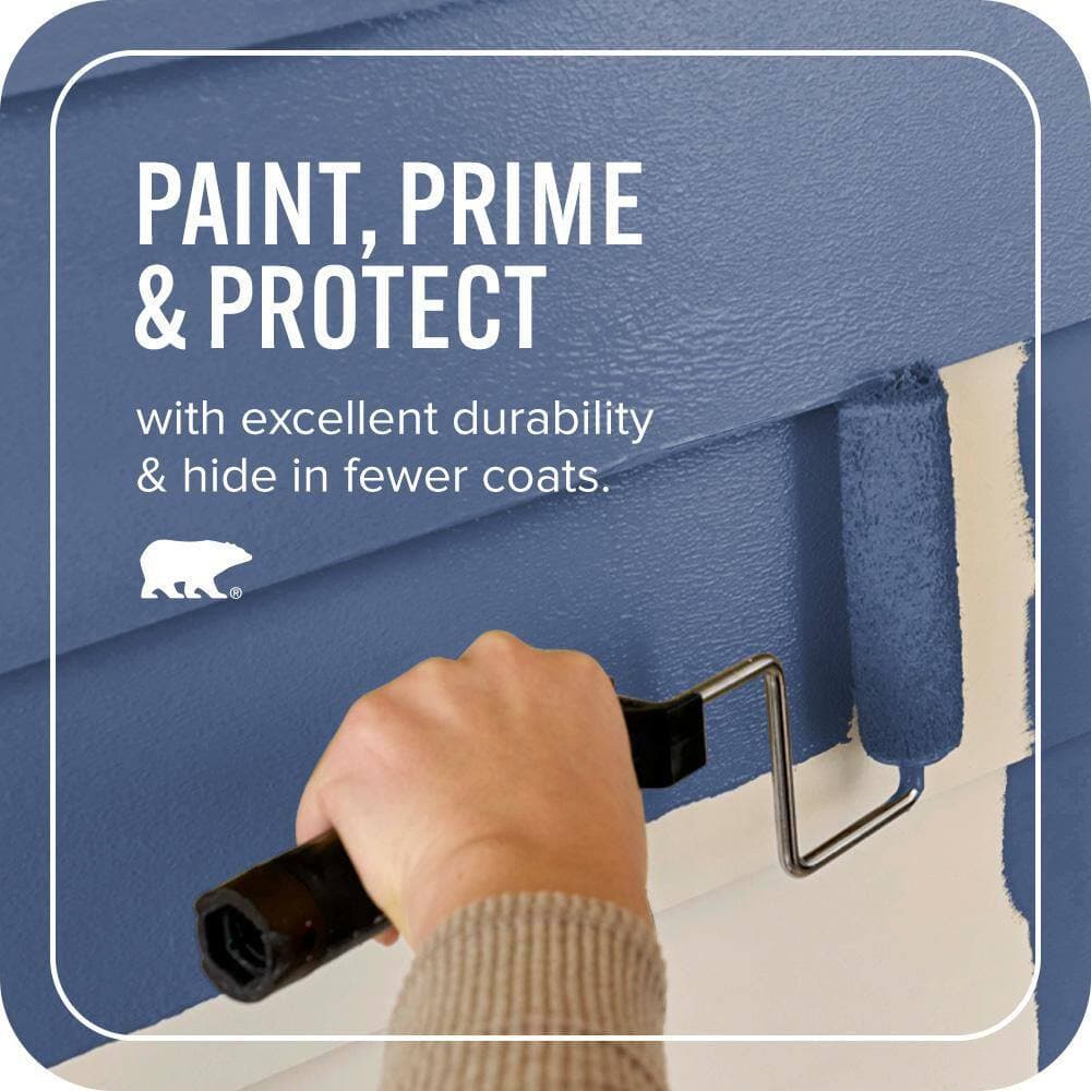 BEHR ULTRA 1 qt. #M540-7 Optimum Blue Satin Enamel Exterior Paint & Primer (3)
