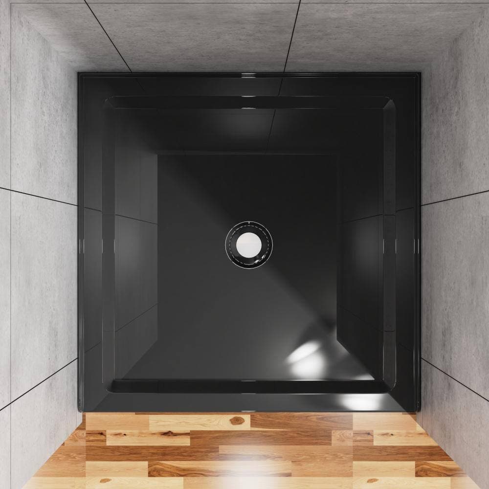 Cuschoice 36 in. 36 in. Square Single Threshold Shower Base Pan with Drain (4)