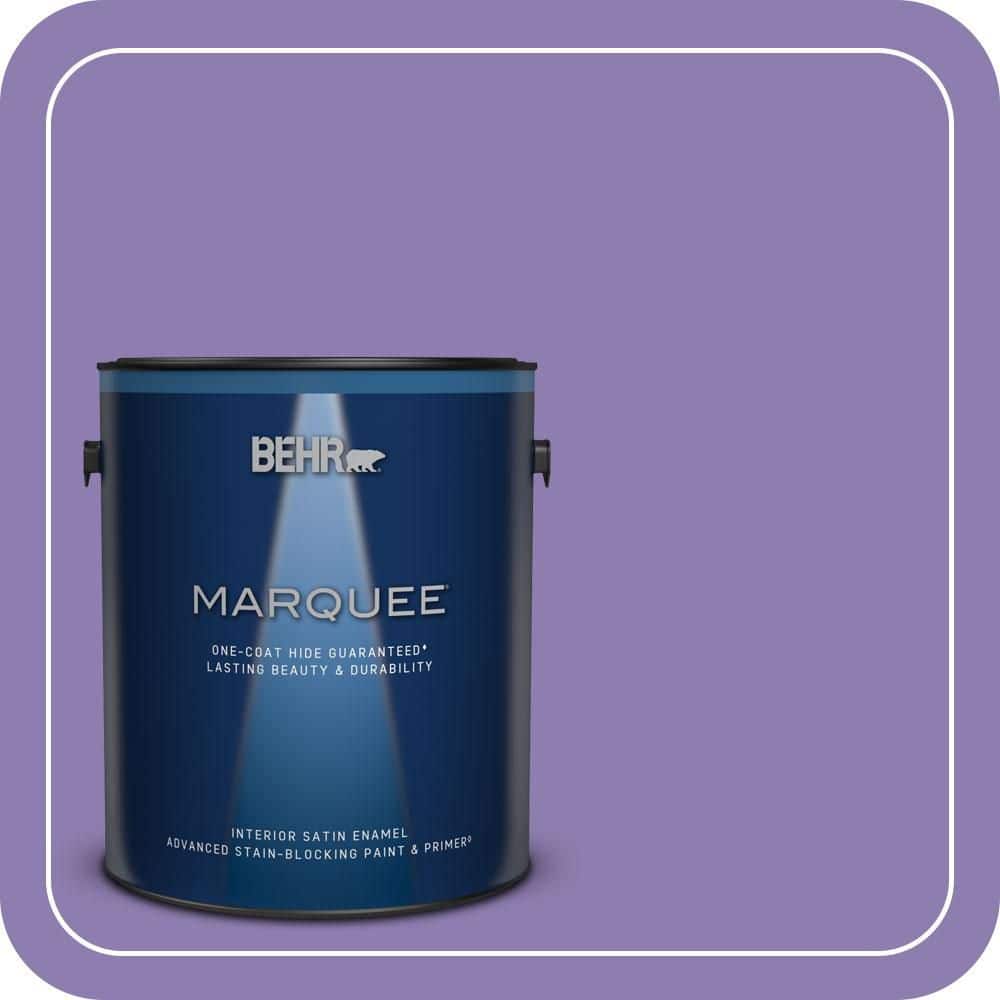 BEHR MARQUEE 1 gal. #PPU16-04 Purple Agate Satin Enamel Interior Paint & Primer (1)