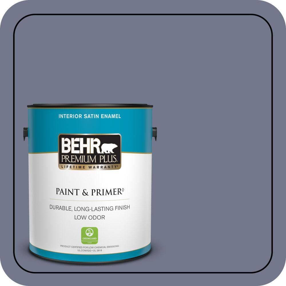 BEHR PREMIUM PLUS 1 gal. #S550-5 Fantasia Satin Enamel Low Odor Interior Paint & Primer