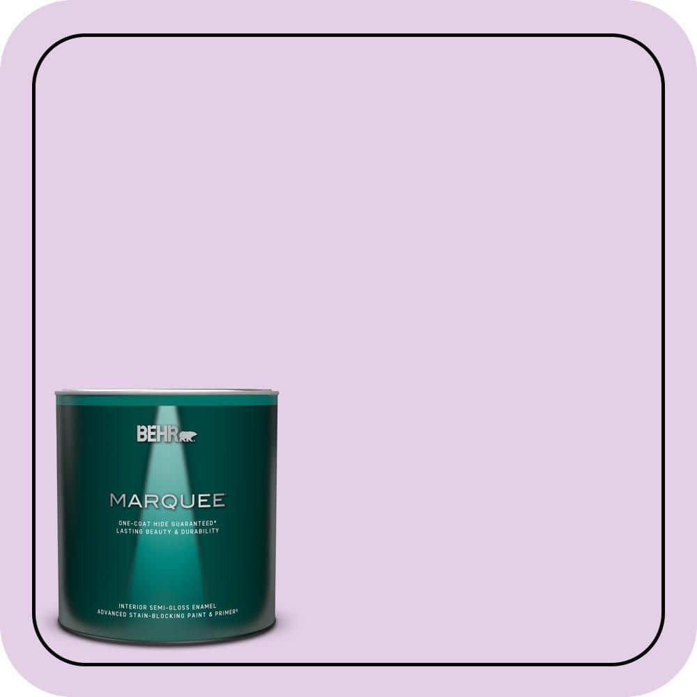 BEHR MARQUEE 1 qt. #P100-2 Sweet Romance Semi-Gloss Enamel Interior Paint & Primer