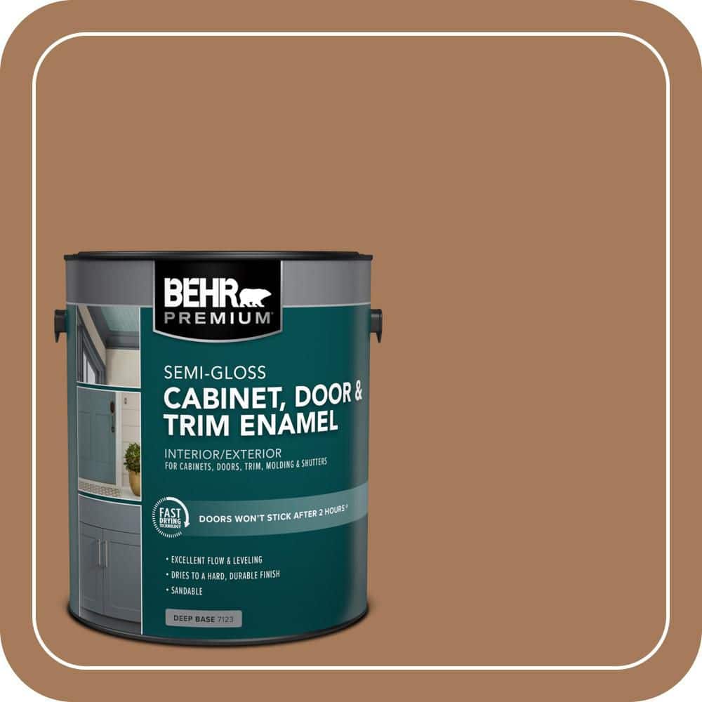 BEHR PREMIUM 1 gal. #SC-146 Cedar Semi-Gloss Enamel Interior/Exterior Cabinet, Door & Trim Paint