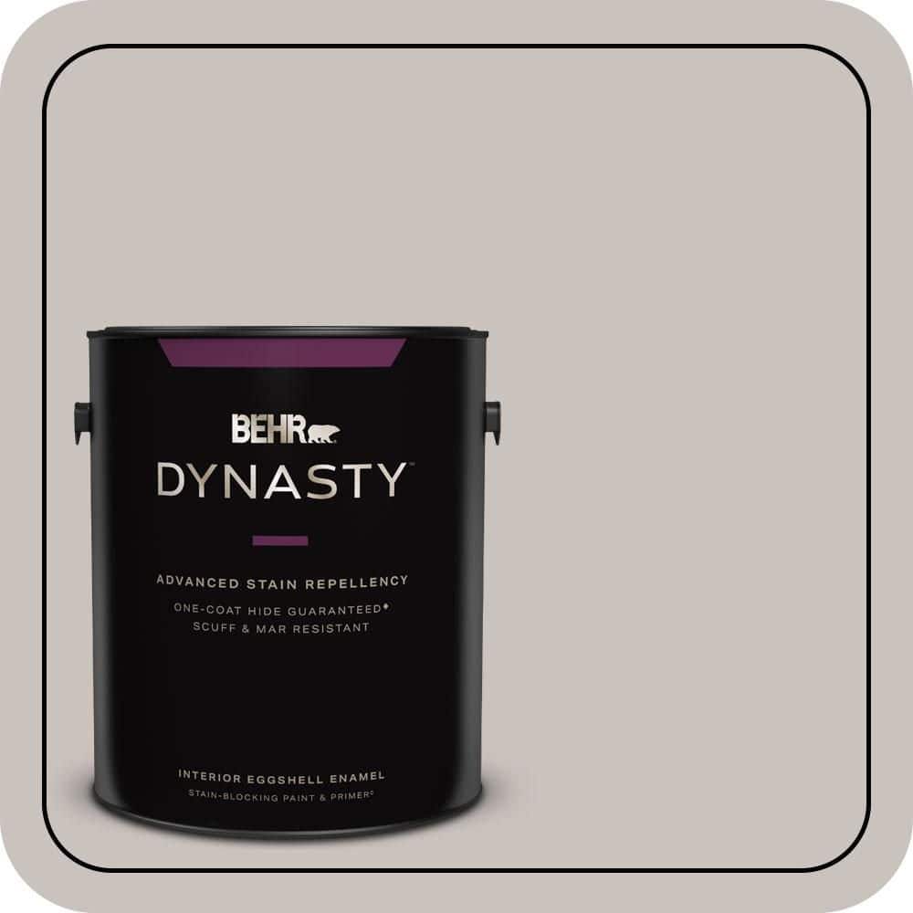BEHR DYNASTY 1 gal. #N140-2 Chicago Fog Eggshell Enamel Interior Stain-Blocking Paint & Primer