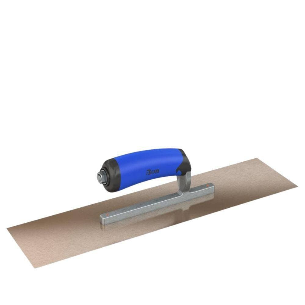 Unbranded 11.5 in. x 4 in. Short Shank Square Finishing Trowel with Composite Comfort Grip Handle (2)