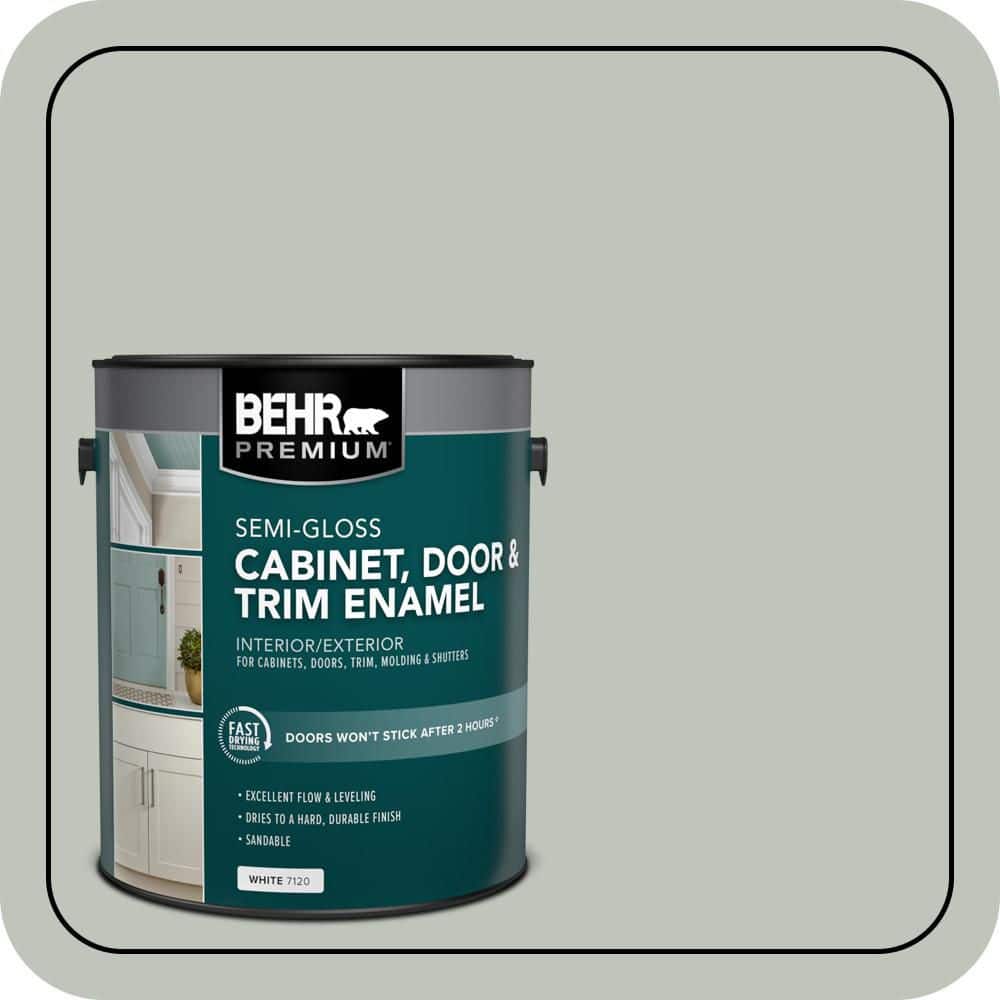 BEHR PREMIUM 1 gal. #N410-3 Riverdale Semi-Gloss Enamel Interior/Exterior Cabinet, Door & Trim Paint (1)