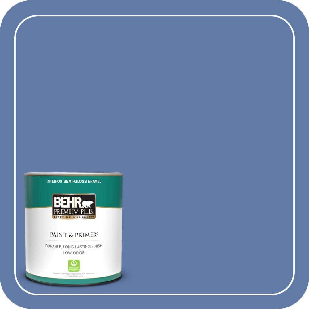 BEHR PREMIUM PLUS 1 qt. #M540-6 Miracle Elixir Semi-Gloss Enamel Low Odor Interior Paint & Primer