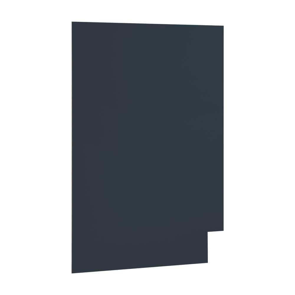 Hampton Bay Avondale/Leyton 24 in. W x 34.5 in. H Base Cabinet Flush End Panel in Ink Blue