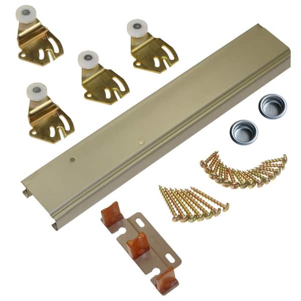 Johnson Hardware 1166 Series 72 in. Sliding Bypass Track and Hardware Set for 2 Bypass Doors (2)