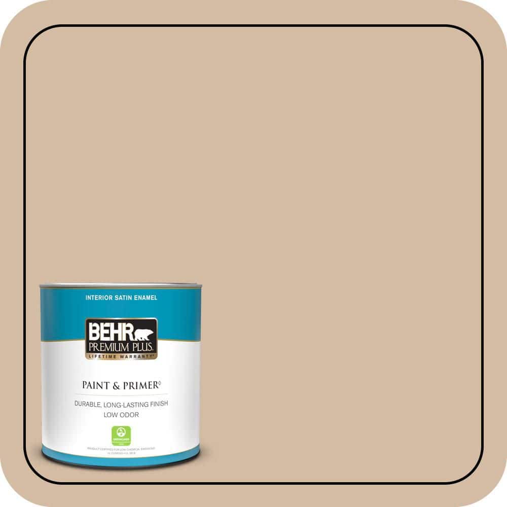BEHR PREMIUM PLUS #PWL-86 Nutty Beige Enamel Low Odor & Primer (1)