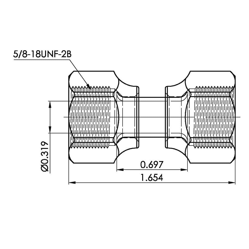 Everbilt 3/8 in. Flare Brass Coupling Fitting (2)