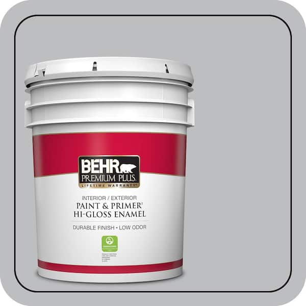BEHR PREMIUM PLUS 5 gal. #N530-3 High Speed Access Hi-Gloss Enamel Interior/Exterior Paint & Primer (2)