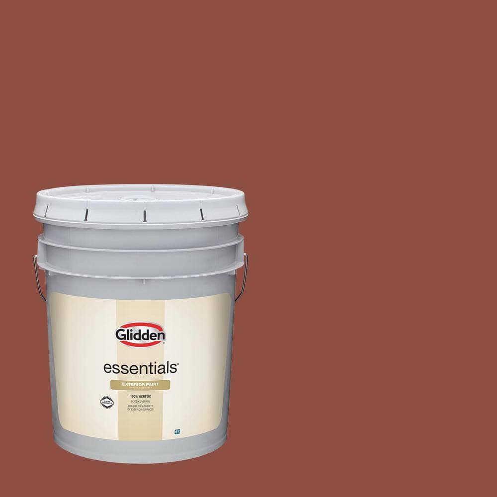 Glidden Essentials 5 gal. PPG1066-7 Baked Bean Satin Exterior Paint