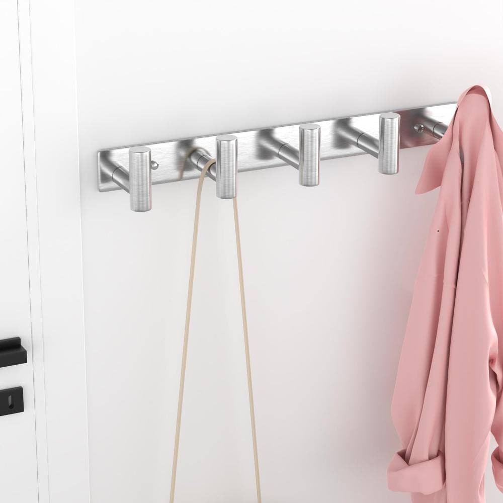 Unbranded Wall Mount 5-Hook Rack for Robes Towels Bags 15 in W x 2.16 in D x 1.96 in H (1 Pack) Robe & Towel Hooks (3)