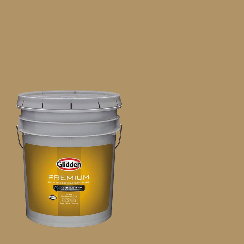 Glidden Premium 5 gal. PPG1093-6 Tangled Twine Flat Exterior Latex Paint