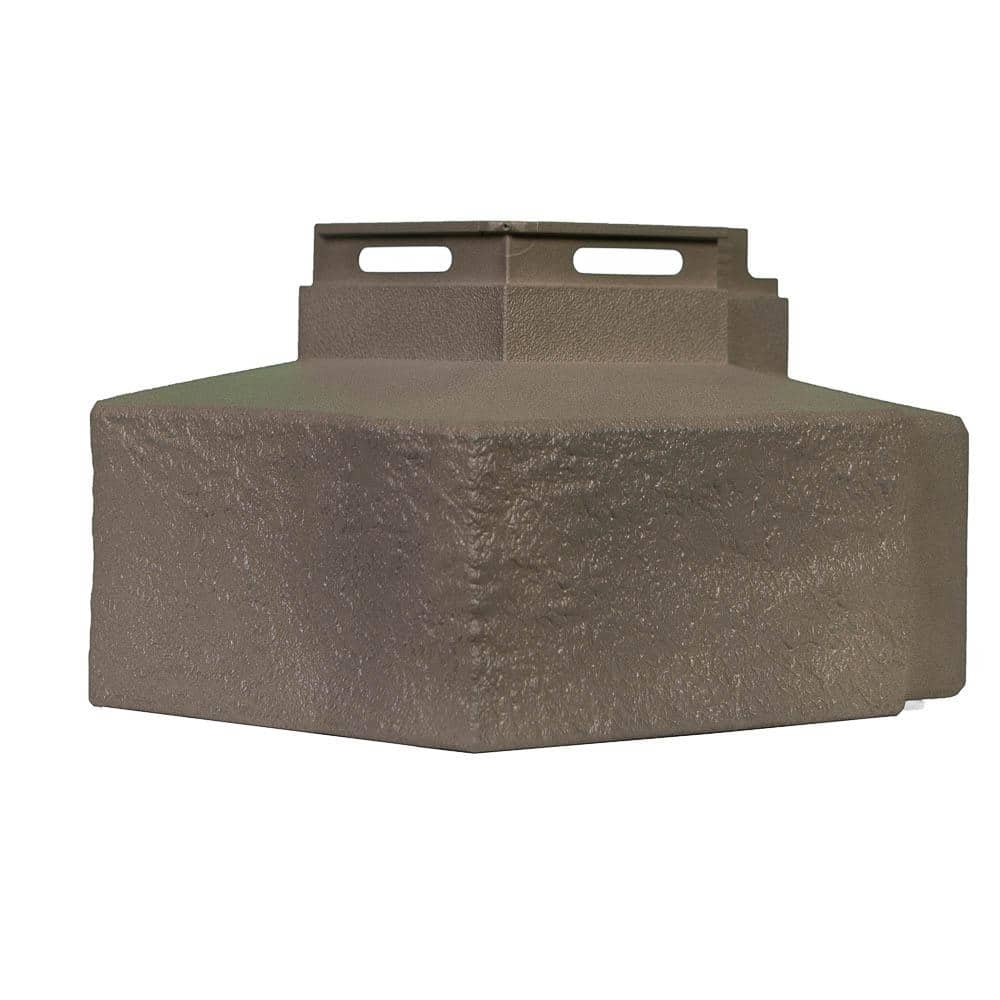 Novik 5 in. D x 5.6 in. W x 4.13 in. L Weathered Blend Trim Premium Ledge Corner Trim Siding (4-Corners/Box)