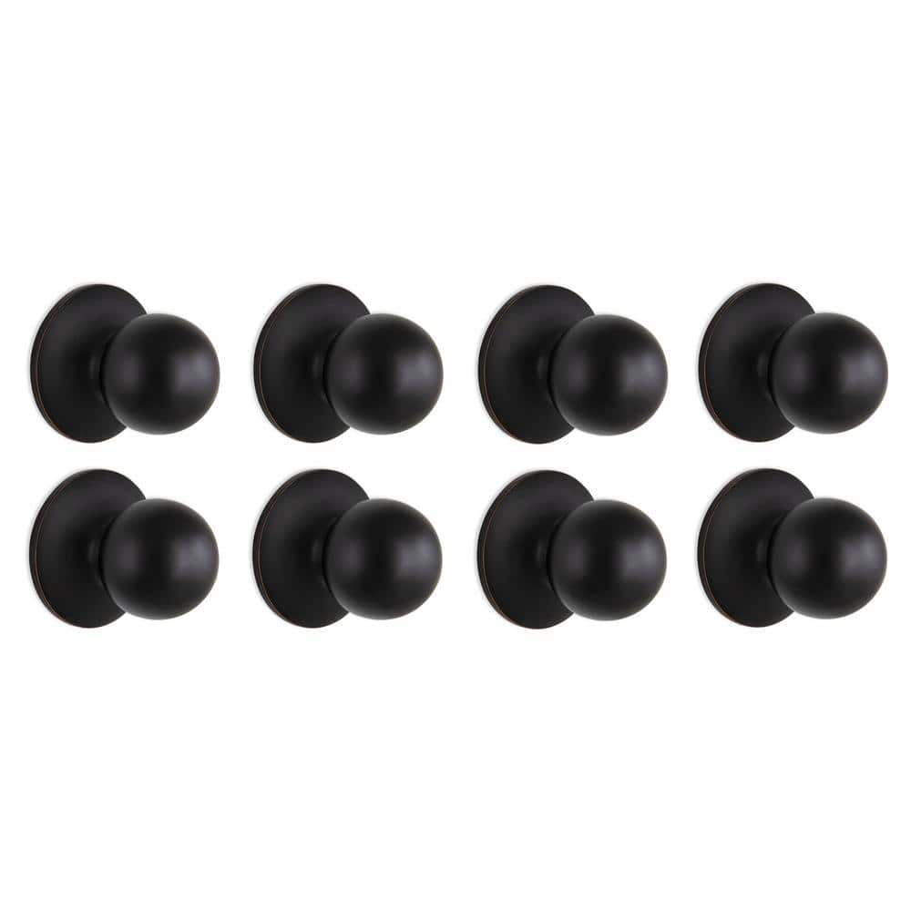 Defiant Saturn Aged Bronze Hall/Closet Door Knob (8-Pack)