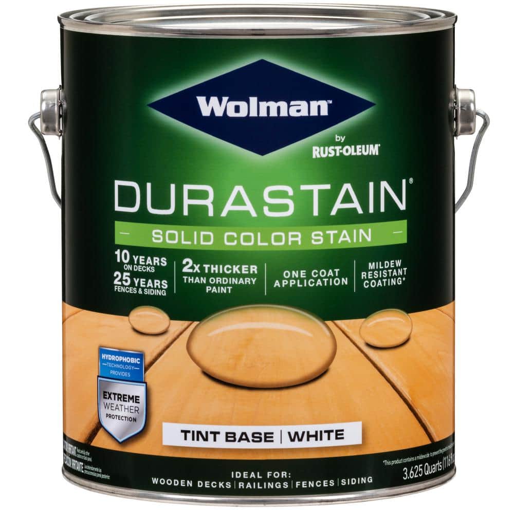 Wolman 1 gal. Durastain White Exterior Wood Solid Stain (4-Pack)